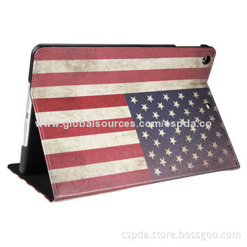 PU book style fashionable stand case cover for iPad air